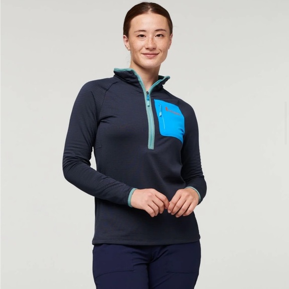 Cotopaxi Women's XL Otero Fleece Half-Zip Pullover Graphite Blue NWT - Picture 7 of 12